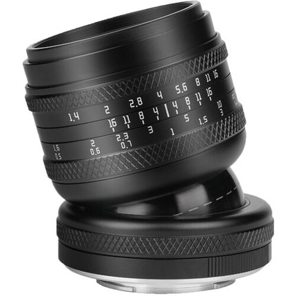 AstrHori 50mm f1.4 Objetivo de enfoque manual con inclinación 15° y rotación 360° para Sony E