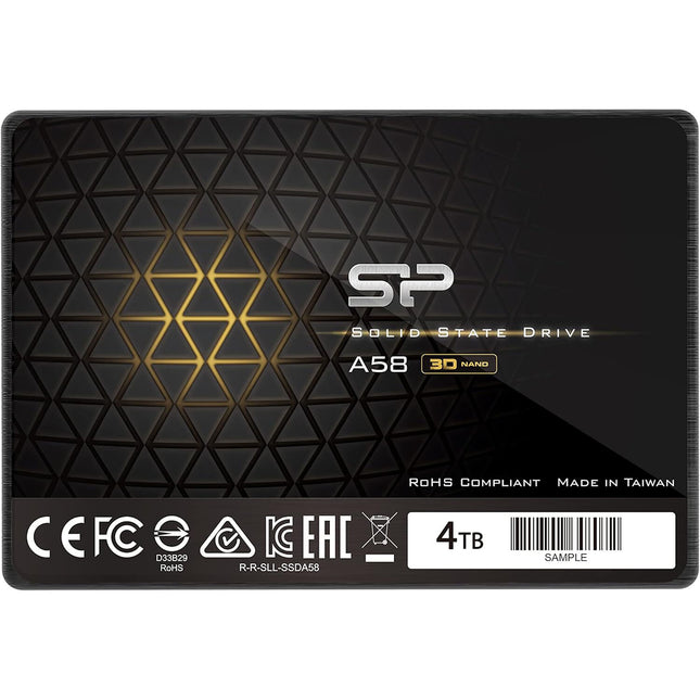 Silicon Power 4TB Ace A58 SSD Interno 2.5" SATA III 500MB/s Lectura 450MB/s Escritura