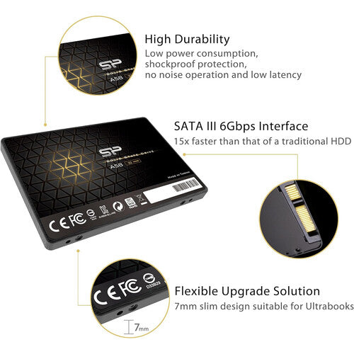 Silicon Power 4TB Ace A58 SSD Interno 2.5" SATA III 500MB/s Lectura 450MB/s Escritura