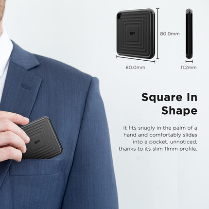 Silicon Power PC60 USB-C 3.2 Gen 2 SSD externa portátil 1TB 540 MB/s lectura 500 MB/s escritura