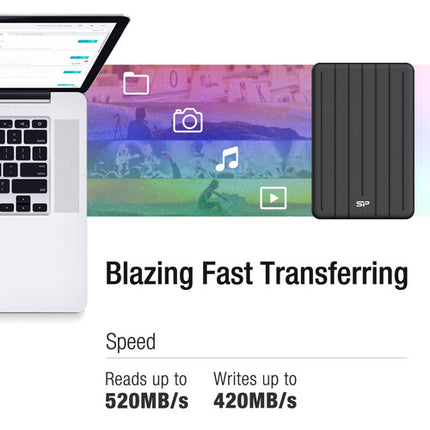 Silicon Power 1TB Bolt B75 Pro SSD Externa USB-C 520MB/s Lectura