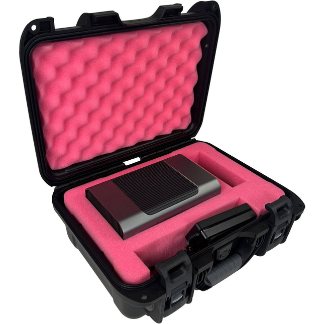 Funda impermeable Turtle para disco duro externo SanDisk G-RAID Mirror 2 bahías IP67 antichoque rosa