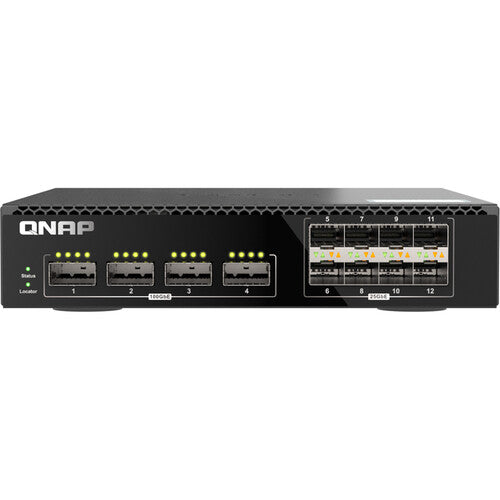 QNAP QSW-M7308R-4X Switch de Red Gestionado 12 Puertos 100G QSFP28 25G SFP28 Rackmount