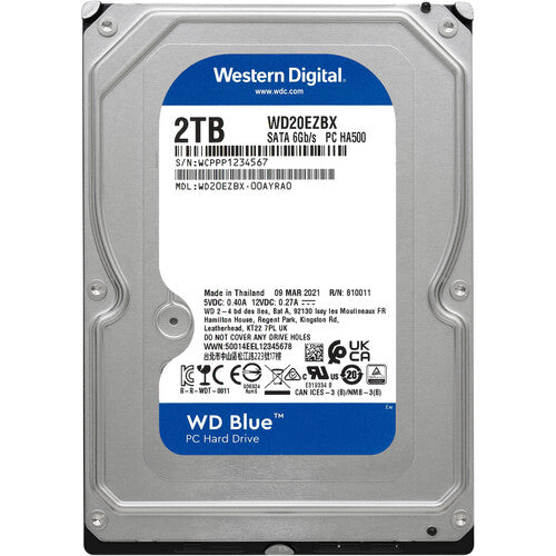 WD 2TB Blue HDD Interno 3.5 SATA III 7200 rpm 256MB Cache