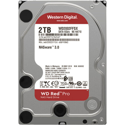 WD Red Pro 2TB 7200rpm SATA III 3.5" Disco Duro NAS 4-Pack 8TB