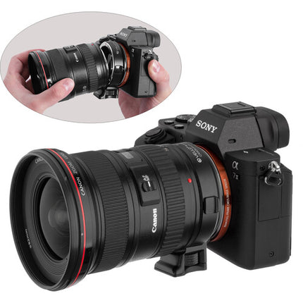 Vello Accelerator Adaptador de Montura Canon EF a Sony E con Aumento f 1 y Ángulo 0.71x