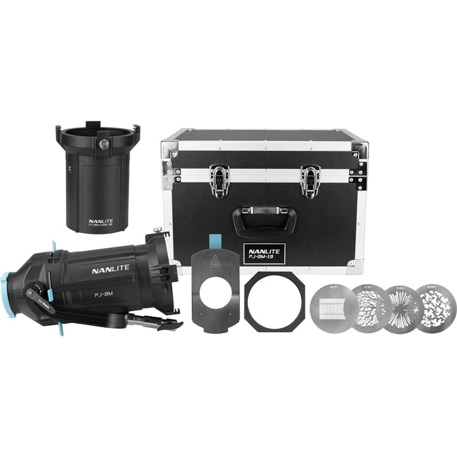 Nanlite Proyector con Lentes 19 y 36 grados para Monolights Bowens con Marco y Estuche