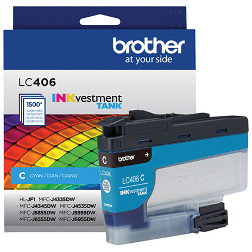 Brother LC406CS Cartucho de Tinta Cian Estándar para Impresoras INKvestment Tank