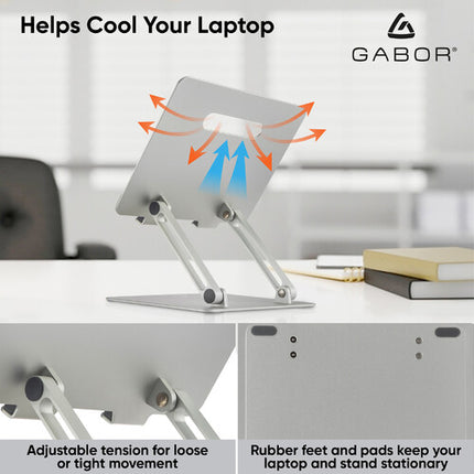Gabor Laptop Flex Stand Soporte Ajustable para Portátil 10 a 17 Pulgadas Altura 10.5"