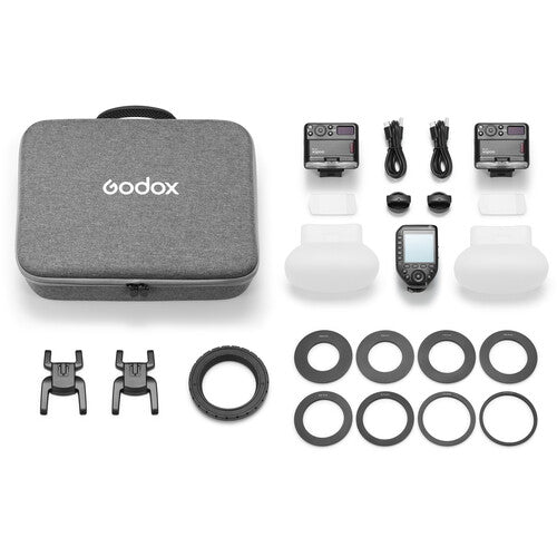 Godox MF12 Kit de Flash Dental Macro para Sony Modos TTL Manual GN 16 y Reciclaje 0.01-1.7s
