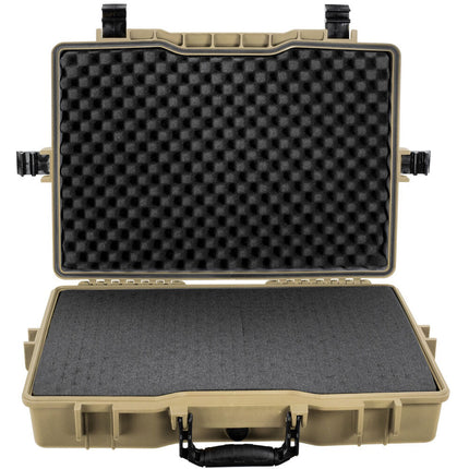 Eylar Maletín Impermeable para Portátil Grande Tan IP67 con 3 Capas de Espuma
