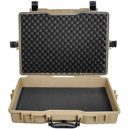 Eylar Maletín Impermeable para Portátil Grande Tan IP67 con 3 Capas de Espuma