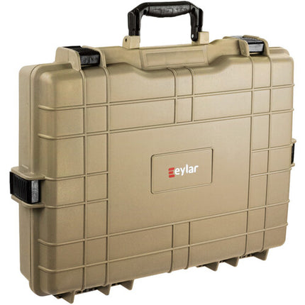 Eylar Maletín Impermeable para Portátil Grande Tan IP67 con 3 Capas de Espuma