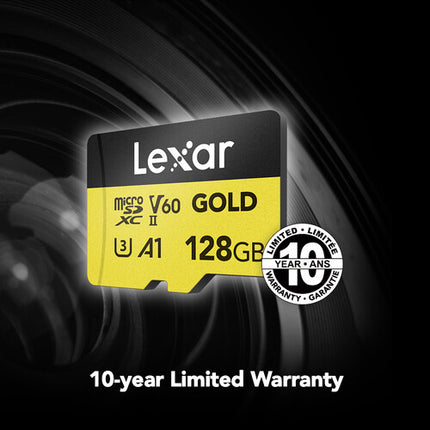 Lexar 128GB Professional GOLD microSDXC UHS-II 280MB/s tarjetas de memoria