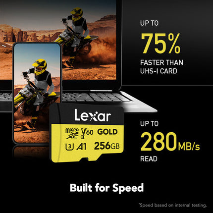 Lexar 256GB microSDXC Profesional GOLD UHS-II V60 280MB/s