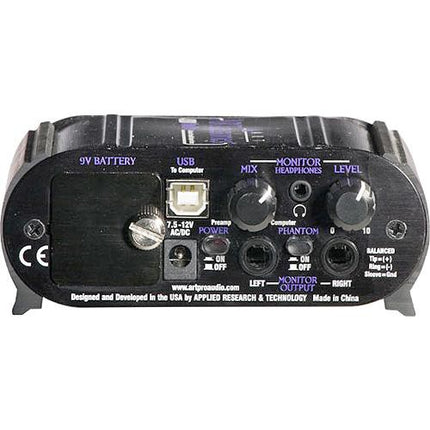 ART USB Dual Pre Interfaz de Audio Digital USB 1.1 con Doble Preamplificador y 2 Entradas 2 Salidas