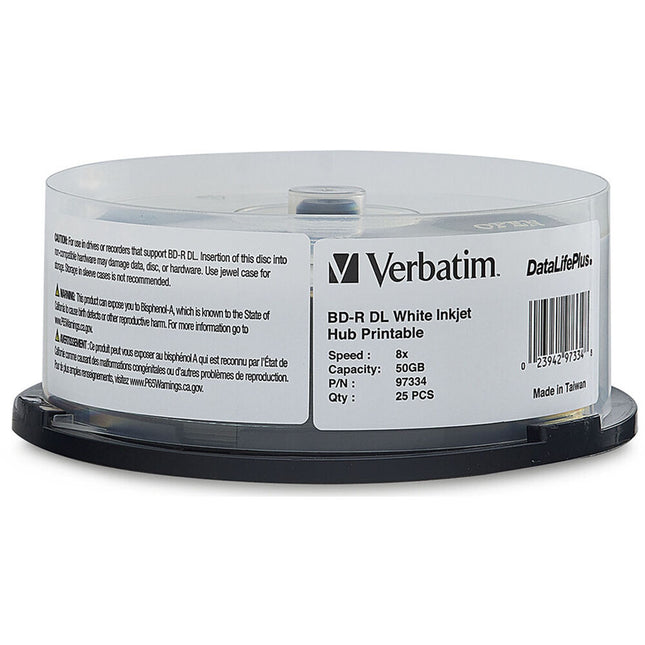 Verbatim Blu-ray Disc Doble Capa 50GB 8x Velocidad 25 Unidades