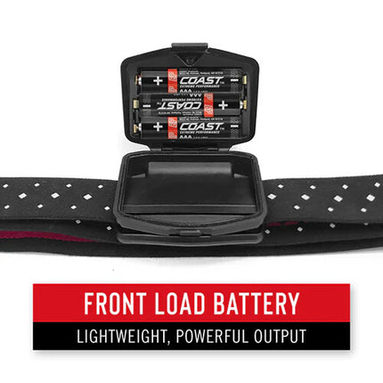 COAST FL60R Linterna Frontal Recargable LED 450 Lúmenes IPX4 Negra