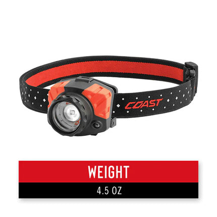 COAST FL85 Linterna Frontal LED Dual Color 615 Lumen IPX4 Resistente Agua