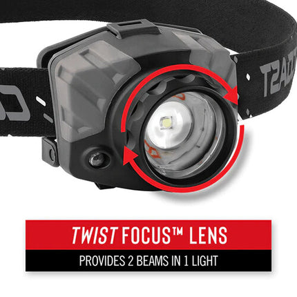COAST FL88 Linterna Frontal LED Foco Ajustable 650 Lúmenes Baterías AAA