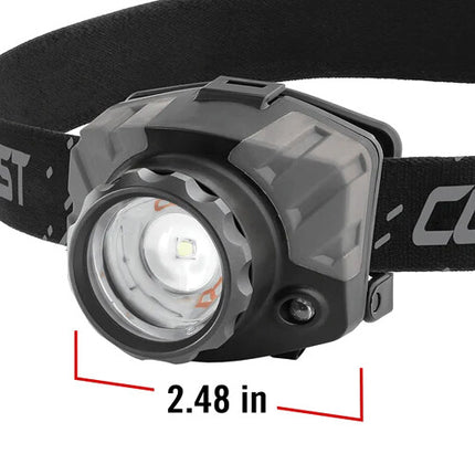 COAST FL88 Linterna Frontal LED Foco Ajustable 650 Lúmenes Baterías AAA