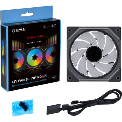 Lian Li Uni Fan SL-Infinity Ventilador para Torre 200-2100 rpm 63.6 CFM Negro