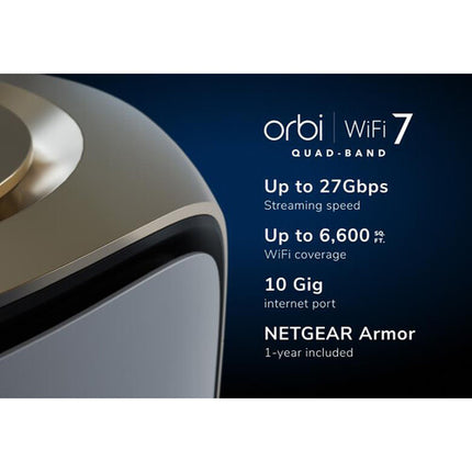 Netgear Orbi 970 BE27000 Sistema Wi-Fi Mesh Quad Banda 27 Gb/s 2 Piezas