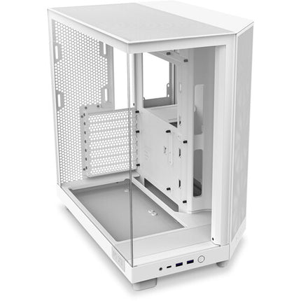 NZXT H6 Flow Blanco Torre Media con Panel de Vidrio Templado y 3 Ventiladores 120mm