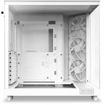 NZXT H6 Flow Blanco Torre Media con Panel de Vidrio Templado y 3 Ventiladores 120mm
