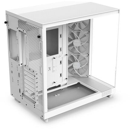 NZXT H6 Flow Blanco Torre Media con Panel de Vidrio Templado y 3 Ventiladores 120mm