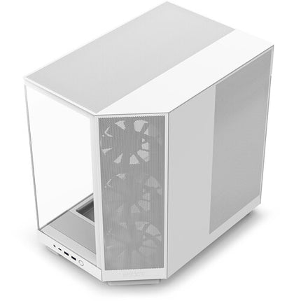 NZXT H6 Flow Blanco Torre Media con Panel de Vidrio Templado y 3 Ventiladores 120mm