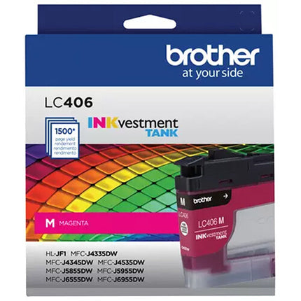 Brother LC406MS Cartucho de Tinta Magenta Standard Rendimiento para Impresoras INKvestment Tank