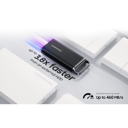Samsung 4TB T5 EVO SSD portátil USB 3.2 Gen 1 460 MB/s AES 256-bit