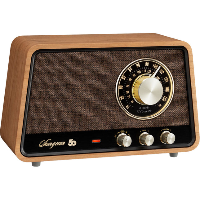 Sangean WR-55 Radio Retro de Mesa Bluetooth 25W Entrada AUX USB-C