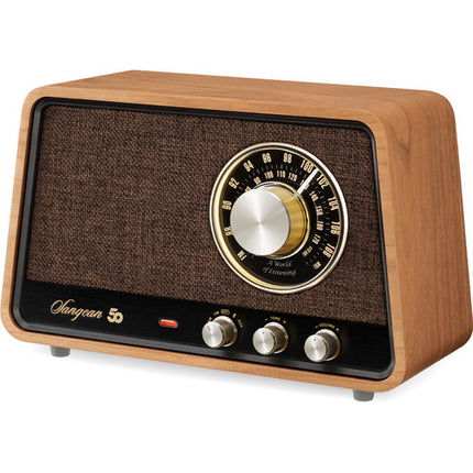 Sangean WR-55 Radio Retro de Mesa Bluetooth 25W Entrada AUX USB-C