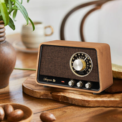 Sangean WR-55 Radio Retro de Mesa Bluetooth 25W Entrada AUX USB-C