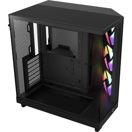 NZXT H6 Flow Caja Mid-Tower Negra con Panel de Cristal y 3 Ventiladores RGB