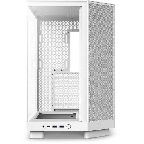 NZXT H6 Flow Blanco Torre Media con Panel de Vidrio Templado y 3 Ventiladores 120mm