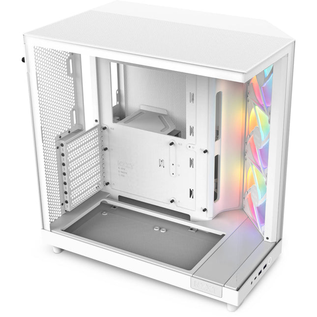 NZXT H6 Flow Caja Mid-Tower Blanca con 3 Ventiladores RGB y USB-C