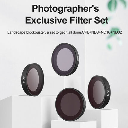 TELESIN Set de 4 Filtros ND8 ND16 ND32 y Polarizador para Insta360 GO 2 y GO 3