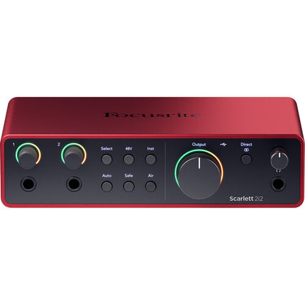 Focusrite Scarlett 2i2 USB-C Interfaz de Audio 4th Gen Micrófono Rode NT1 y Monitores JBL 5"