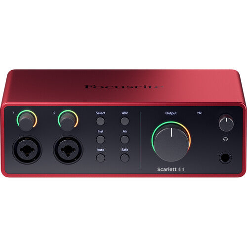 Focusrite Scarlett 4i4 Interfaz de audio MIDI USB-C 24-Bit 192 kHz Bundle completo