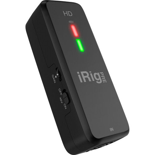 IK Multimedia iRig Pre HD interfaz de audio con previo micrófono 24 bit 96 kHz incluye cables y baterías AA