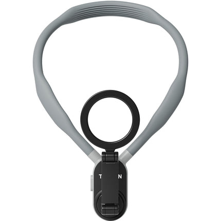 TELESIN Soporte Magnético de Cuello para Smartphone Gris con Correa Flexible y Adaptador Adhesivo