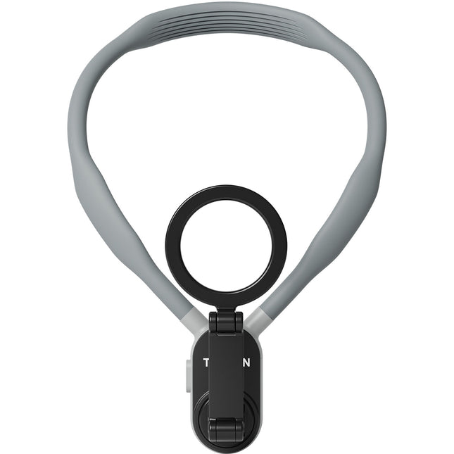 TELESIN Soporte Magnético de Cuello para Smartphone Gris con Correa Flexible y Adaptador Adhesivo