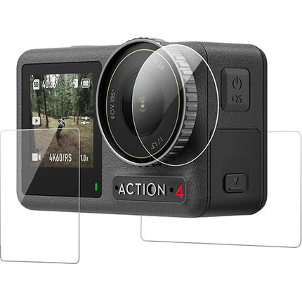 TELESIN Set de Protectores HD para Lentes y Pantallas DJI Osmo Action 3 y 4