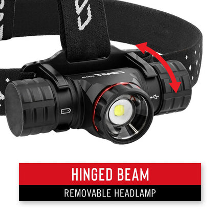 COAST XPH34R Linterna Frontal LED Recargable 2075 lúmenes IP54 con Kit Hardhat