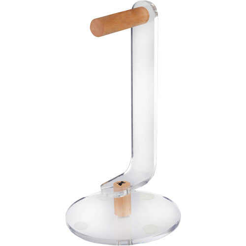 Xcellon HPDS-AW Soporte de Auriculares de Escritorio Acrílico Transparente 27 cm de Altura Base Antideslizante 15 cm