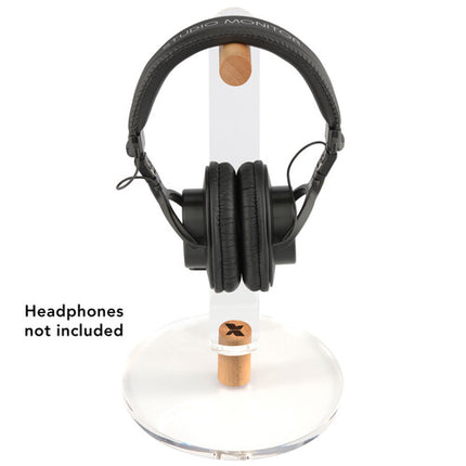 Xcellon HPDS-AW Soporte de Auriculares de Escritorio Acrílico Transparente 27 cm de Altura Base Antideslizante 15 cm