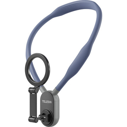 TELESIN Soporte Magnético para Smartphone con Correa de Silicona Azul